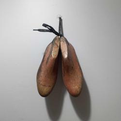 Vintage, koleksiyonluk eski ahşap ayakkabı kalıbı