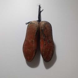 Vintage, koleksiyonluk eski ahşap ayakkabı kalıbı