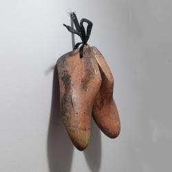 Vintage, koleksiyonluk eski ahşap ayakkabı kalıbı