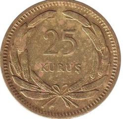 25 KURUŞ, 1956 ÇÇT