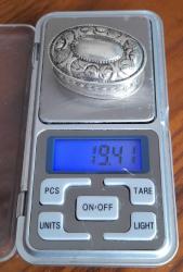 Antika gümüş 830 ayar enfiye takı kutusu