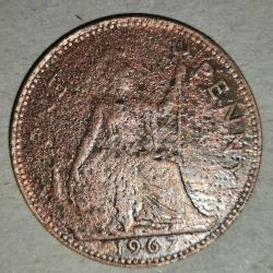 İNGİLTERE 1967  1 PENNY