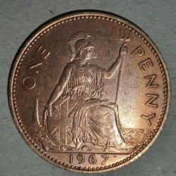 İNGİLTERE 1967  1 PENNY