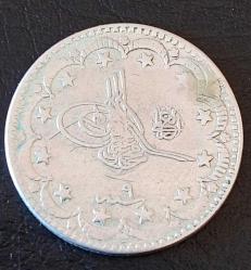 SULTAN MEHMED REŞAT HAN DÖNEMİ 5 NADİR (RRRRR) 5 KURUŞ 1327/9 CÜLUS YLTRA NADİR DELİK DOLGU