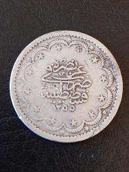 SULTAN ABDÜLMECİD HAN DÖNEMİ 3 NADİR (RRR) GÜMÜŞ 5 KURUŞ 1255/9 CÜLUS ULTRA NADİRLERDEN