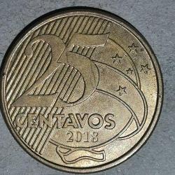 BREZİLYA  2018  25 CENTAVOS