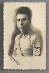 FOTO GÜZİN - A.CEVAT İZZET, GİRESUN / NADİ BEY'E İTHAFLI 35 YAKA NUMARALI ASKER FOTOĞRAFI...