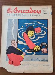 Amcabey Siyasi Mizah Mecmuası – Cilt 2 Sayı 49 (6 Sonteşrin 1943) – Cemal Nadir – II. Dünya Savaşı Kapaklı Nadir Sayı
