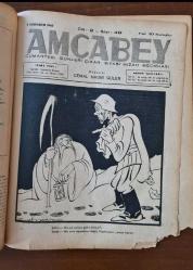 Amcabey Siyasi Mizah Mecmuası – Cilt 2 Sayı 49 (6 Sonteşrin 1943) – Cemal Nadir – II. Dünya Savaşı Kapaklı Nadir Sayı