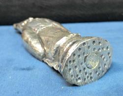 10 cm Boyunda Gümüş Kaplama Uzak Doğu Keşiş Figürü