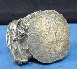 7x7 cm Gümüş Kaplama Yavrularını Besleyen Anne kuş Figürü