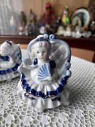 Üçlü Porselen El Boyama Biblo Takım