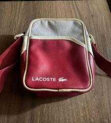 Orijinal Lacoste Sport Kırmızı Crossbody Çanta – Vintage Retro Model