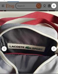 Orijinal Lacoste Sport Kırmızı Crossbody Çanta – Vintage Retro Model