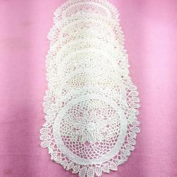 VINTAGE 6 ADET EL İŞİ  DANTEL SEHPA ÖRTÜSÜ