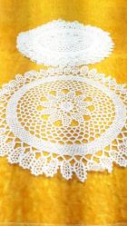 VINTAGE 6 ADET EL İŞİ  DANTEL SEHPA ÖRTÜSÜ