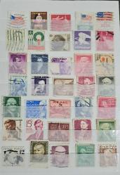 Amerika (USA) Damgalı Pulları. Orta Boy Kartela