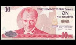 8.Emisyon 10 YTL B12 ÇİL ALTI KAĞIT PARA