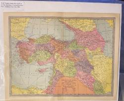 Asya’da ve Transkafkasya’da Türkiye Haritası, The Americana, a Universal Reference Library, New York, 1906