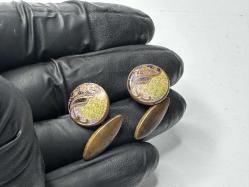 Antika Kol Düğmesi - Çift Düğme - İşlemeli MOdel - Çok Eski