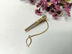 Kravat İğnesi - Altın Gümüş Renkli Kravat İğnesi