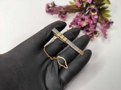 Kravat İğnesi - Altın Gümüş Renkli Kravat İğnesi