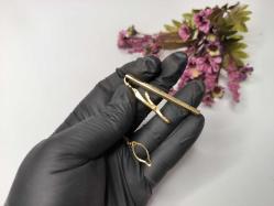 Kravat İğnesi - Altın Gümüş Renkli Kravat İğnesi