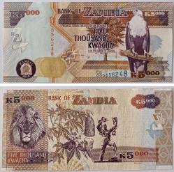 ZAMBİYA 5000 KWACHA ÇİL
