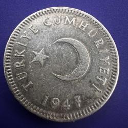 Türkiye 50 Kuruş 1947 Gümüş