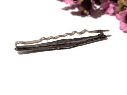 Antika Savatlı Saç Tokası - Gümüş Renkli Kravat İğnesi - Savat İşçilik Kravat İğnesi - Saç Tokası