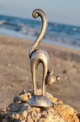 Antika gümüş 800 ayar Kedi minyatür biblo