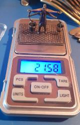 Antika gümüş 835 ayar Kova minyatür biblo Su taşıyıci