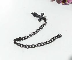 Antika Haç Kolye Ucu - Bronz Hz. İsa Haç Tepelik - Özel Tasarım Kolye - Takı Obje