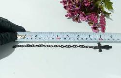 Antika Haç Kolye Ucu - Bronz Hz. İsa Haç Tepelik - Özel Tasarım Kolye - Takı Obje