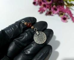 Antika Osmanlı Para Kolye Ucu - Eski Para Takı Tasarım Malzemesi - Kolye Ucu - Özel Tasarım Kolye - Takı Obje