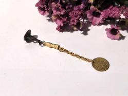 Antika Osmanlı Mühür - Uzun Sallamalı Mühür - Para Detaylı Ürün - Takı Tasarım Malzemesi - Özel Tasarım Ürün