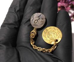 Antika Osmanlı Mühür - Uzun Sallamalı Mühür - Para Detaylı Ürün - Takı Tasarım Malzemesi - Özel Tasarım Ürün