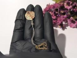 Eskilerden Osmanlı Mühür - Uzun Sallamalı Mühür - Para Detaylı Ürün - Takı Tasarım Malzemesi - Özel Tasarım Ürün