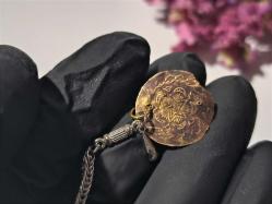 Eskilerden Osmanlı Mühür - Uzun Sallamalı Mühür - Para Detaylı Ürün - Takı Tasarım Malzemesi - Özel Tasarım Ürün