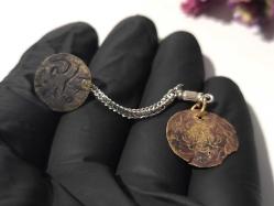 Eskilerden Osmanlı Mühür - Uzun Sallamalı Mühür - Para Detaylı Ürün - Takı Tasarım Malzemesi - Özel Tasarım Ürün