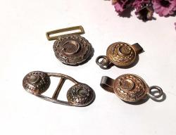 Antika Kemer Tokası Gümüş Renkli Ay Yıldız Kemer Süsü - Tasarım Askeri Ürün