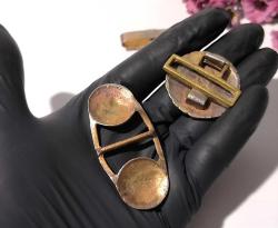 Antika Kemer Tokası Gümüş Renkli Ay Yıldız Kemer Süsü - Tasarım Askeri Ürün