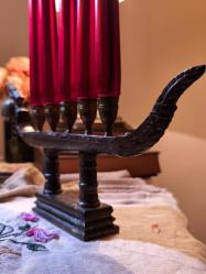 Efsane Viking Bronz Şamdan