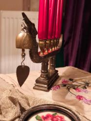 Efsane Viking Bronz Şamdan