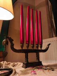 Efsane Viking Bronz Şamdan