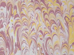 Ebru Sanatı - El İşi Ebru - Desenli - Duvar Dekoru - Sanatçı: Muhammed Aydın - 2013 Tarihli - Pempe Renkli