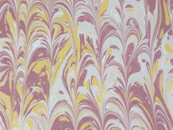 Ebru Sanatı - El İşi Ebru - Desenli - Duvar Dekoru - Sanatçı: Muhammed Aydın - 2013 Tarihli - Pempe Renkli