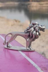 Antika gümüş 800 ayar Aslan minyatür biblo