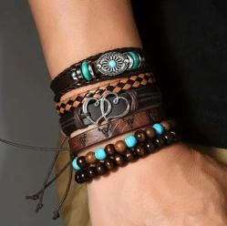 ERKEK - EL ÖRGÜSÜ KOMBİN KALP BİLEKLİK