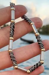 Tasarım gümüş 925 ayar boncuklu bileklik